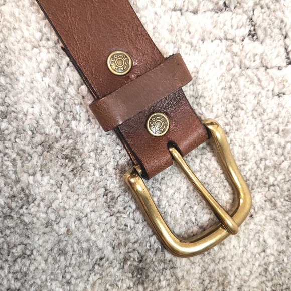 Levi's Brown Full Grain Leather Belt Size 32/80 - Picture 2 of 9